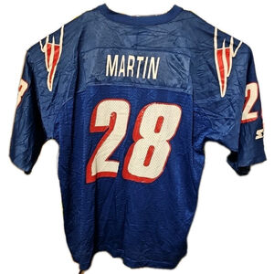 Vintage 90's Starter Curtis Martin #28 New England Patriots Size 54 NFL Jersey
